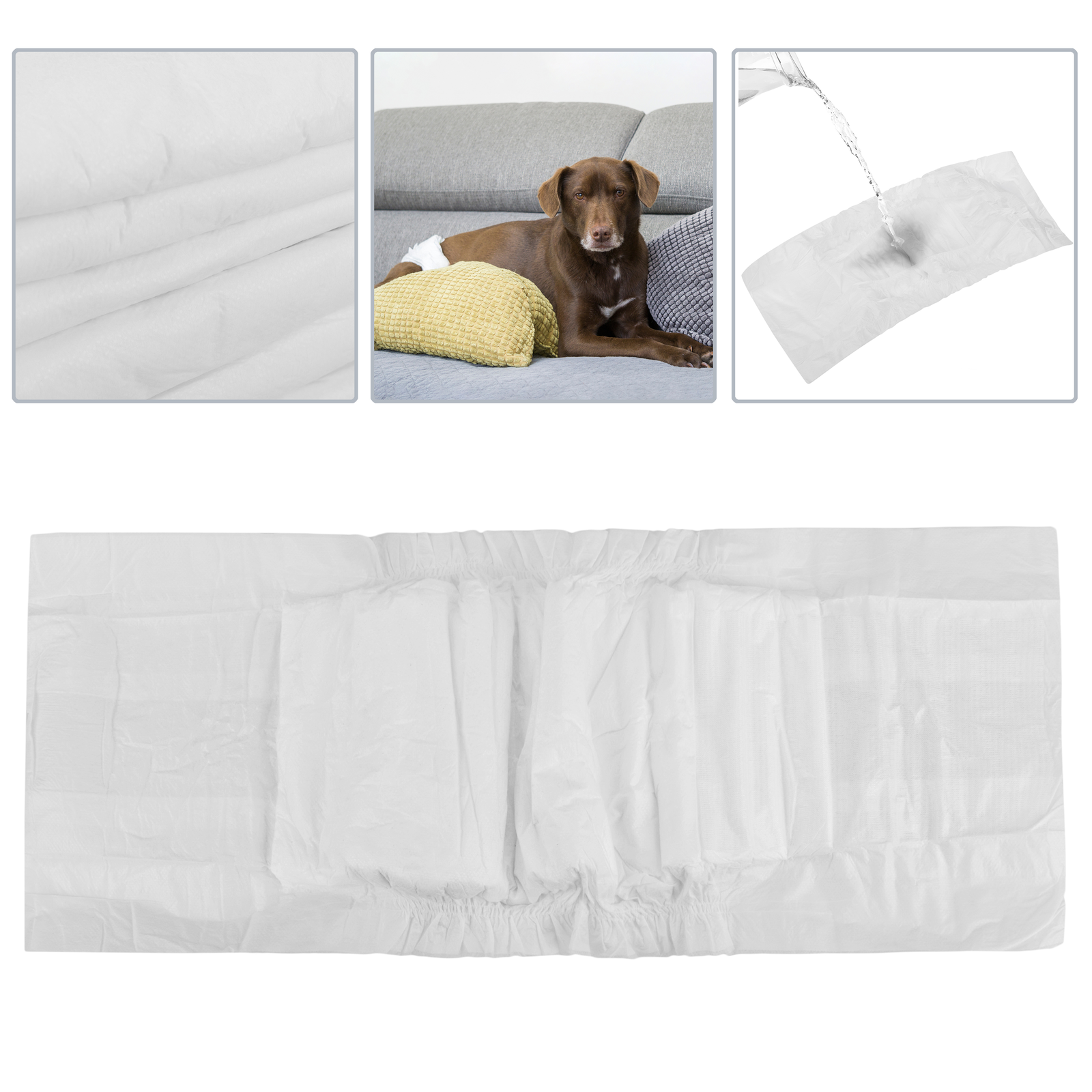 Pañales Desechables Para Perros Macho 12 Unidades Talla S_1