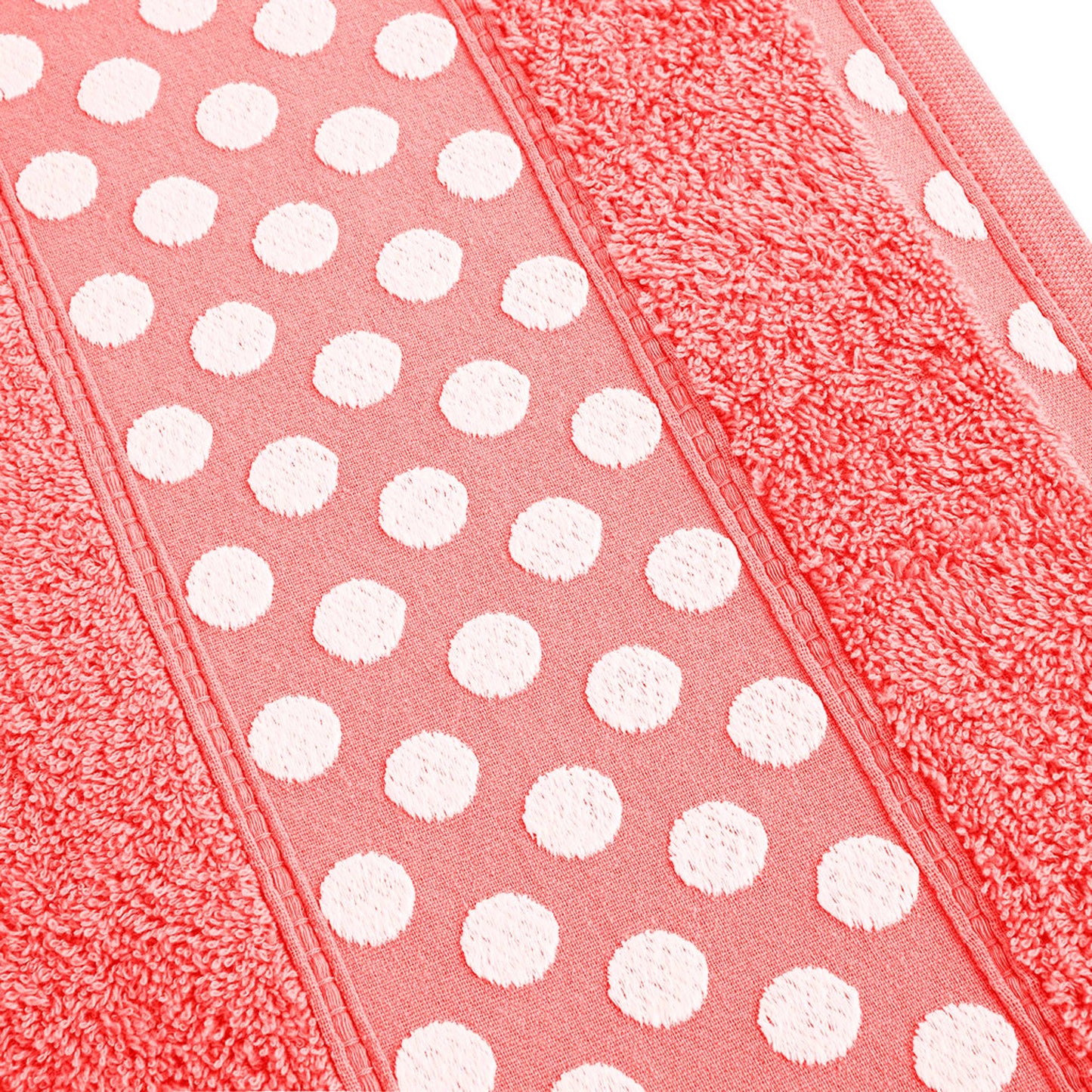 Juego De 3 Toallas De Baño De Algodón De Rizo 450 Gr/m2, De 50x30; 100x50; 150x100 Cm, Color Coral_4