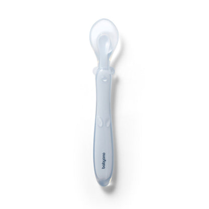 Cuchara De Silicona Flexible Para Bebés Azul_0