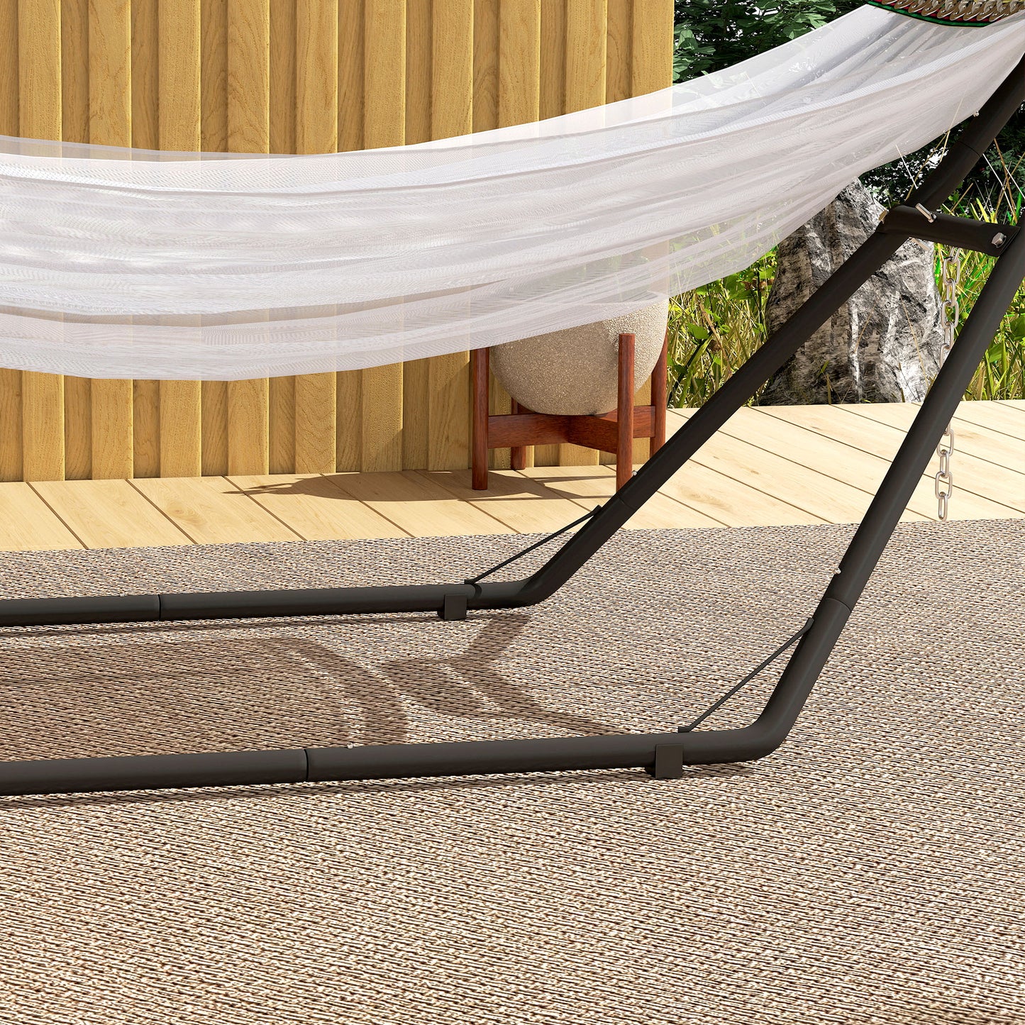 Outsunny Soporte Para Hamaca Para 2-3 Personas Cadena Ajustable Largo 278 Cm_4