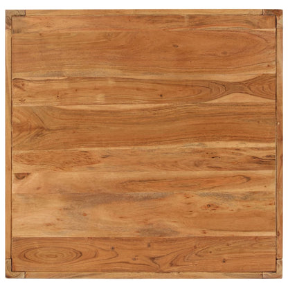 Mesa De Centro Madera Maciza De Acacia Marrón 80x80x41 Cm_3