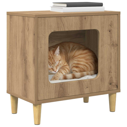 Casa Para Gatos Roble Artesanal 51 X 30 X 52 Cm_2