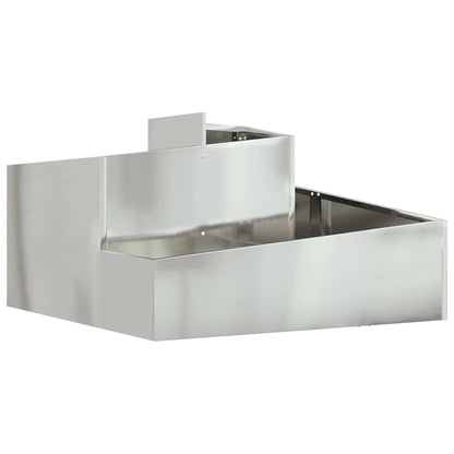 Macetero De Jardín Plateado 80 X 80 X 50 Cm Acero Galvanizado_0