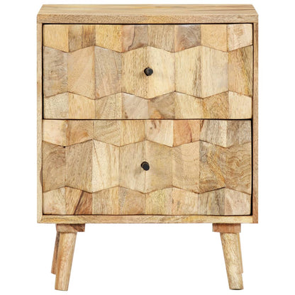 Mesita De Noche De Madera Maciza De Mango 40x30x50 Cm_3