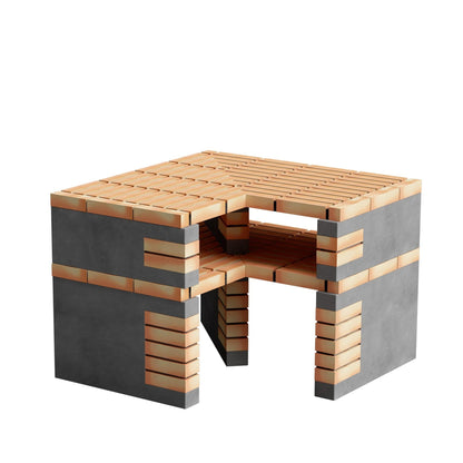 Cozinha de canto exterior California Plus XL com churrasqueira e lava-loiça Movelar 