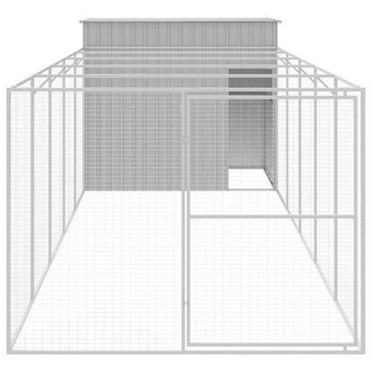 Caseta Perros Corral Acero Galvanizado Gris Claro 214x661x181cm_2
