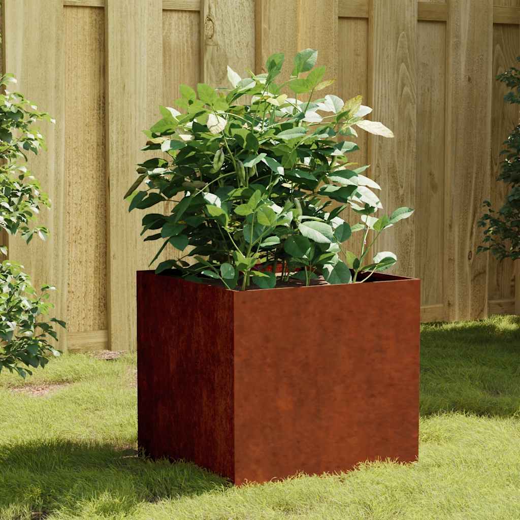 Jardinera De Acero Corten 40x41x40 Cm_1