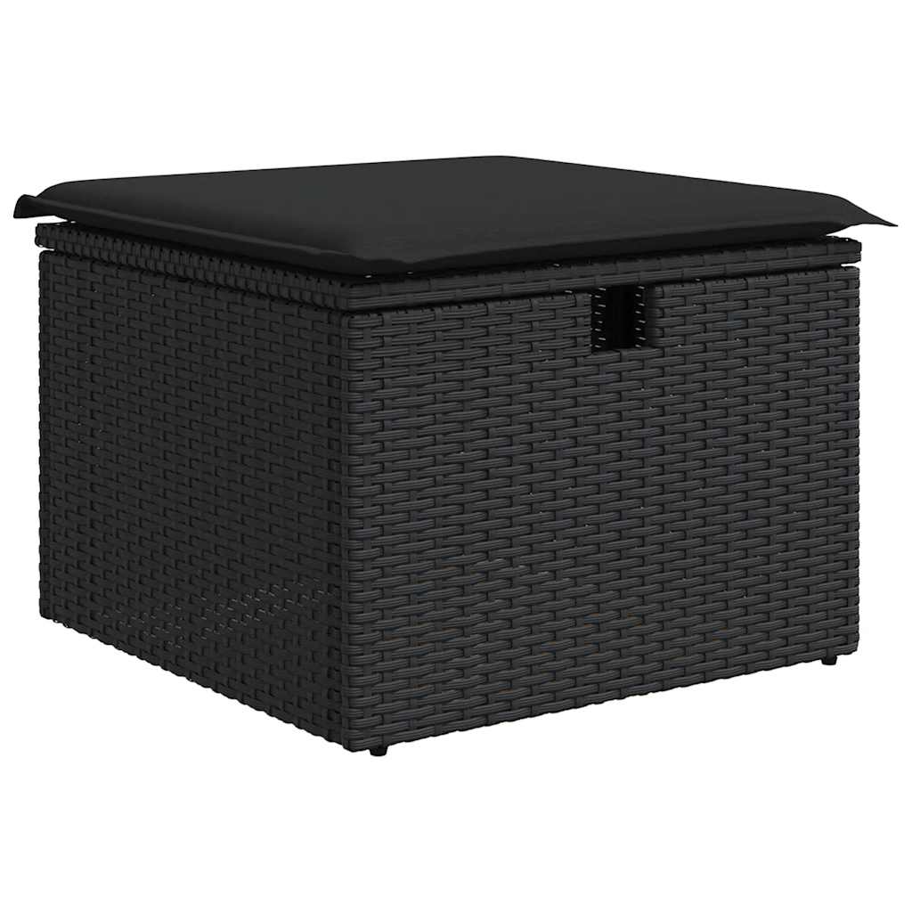 Set De Sofás De Jardín Y Cojines 8 Piezas Ratán Sintético Negro / Vetonek_5