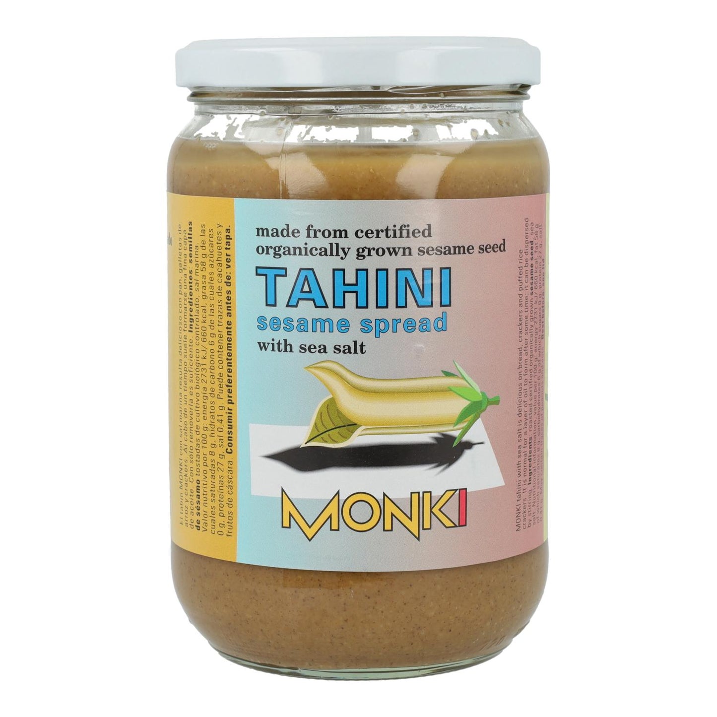 Tahini torrado com sal biológico Monki, 650 g