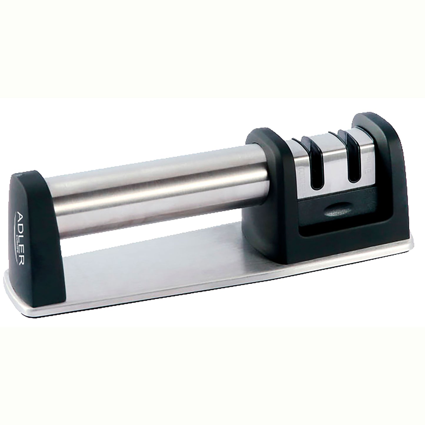 Afilador De Cuchillos Profesional, Afilado En 2 Etapas: Afilado Y Pulido, Carburo - Cerámica Adler Ad4489 Negro/plata_0