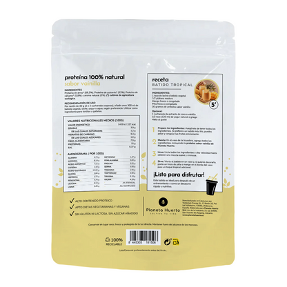 Proteína Vegetal Eco 75% Baunilha Planeta Huerto 1Kg