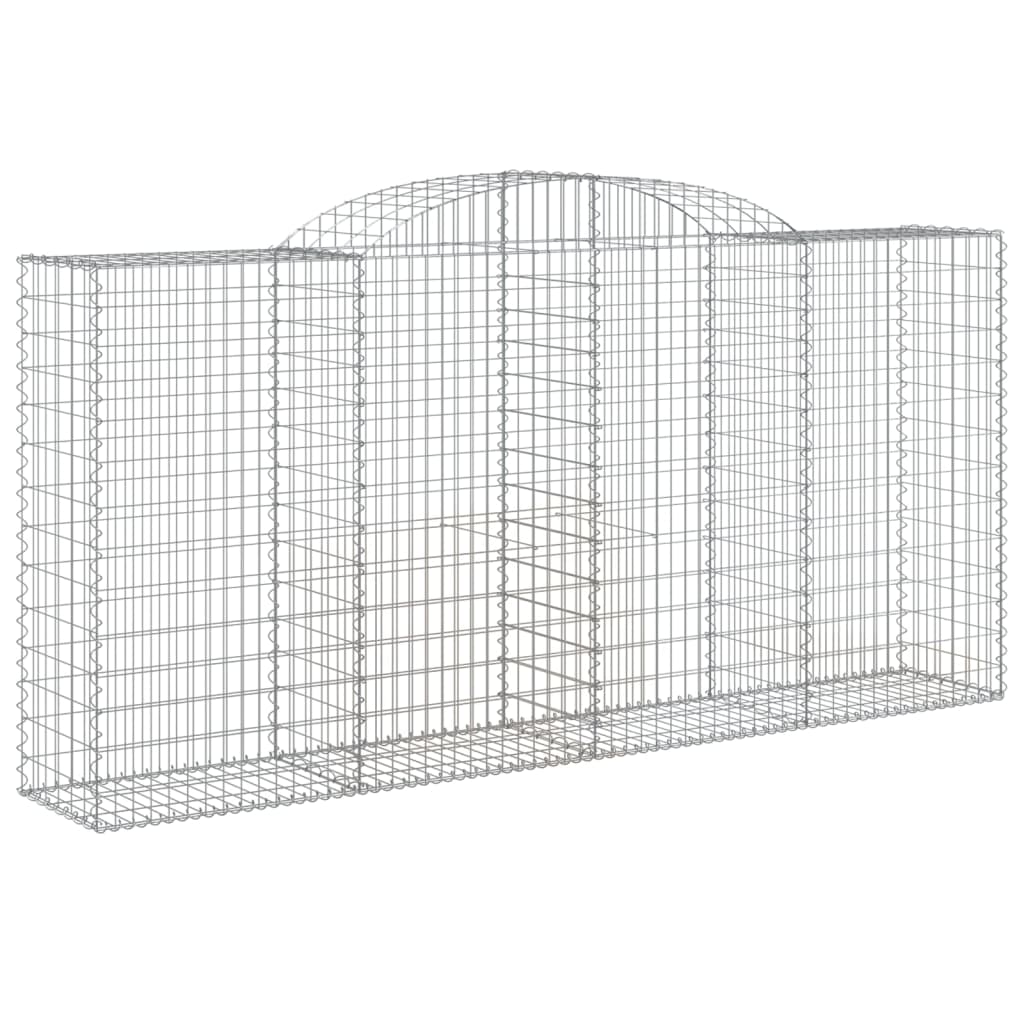 Cestas Gaviones 4 Uds Forma De Arco Hierro 300x50x140/160 Cm_2
