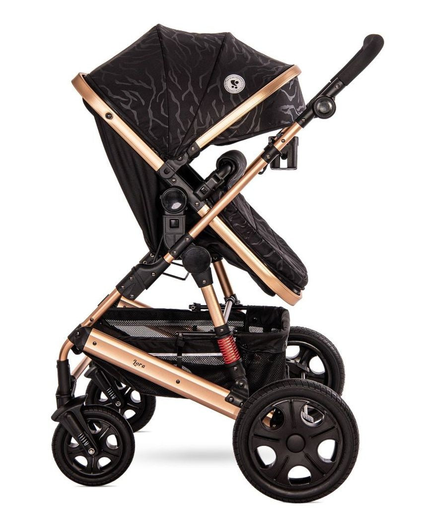 Carro De Bebé Tres Piezas Convertible Lora Hasta 15 Kg Luxe Black_4
