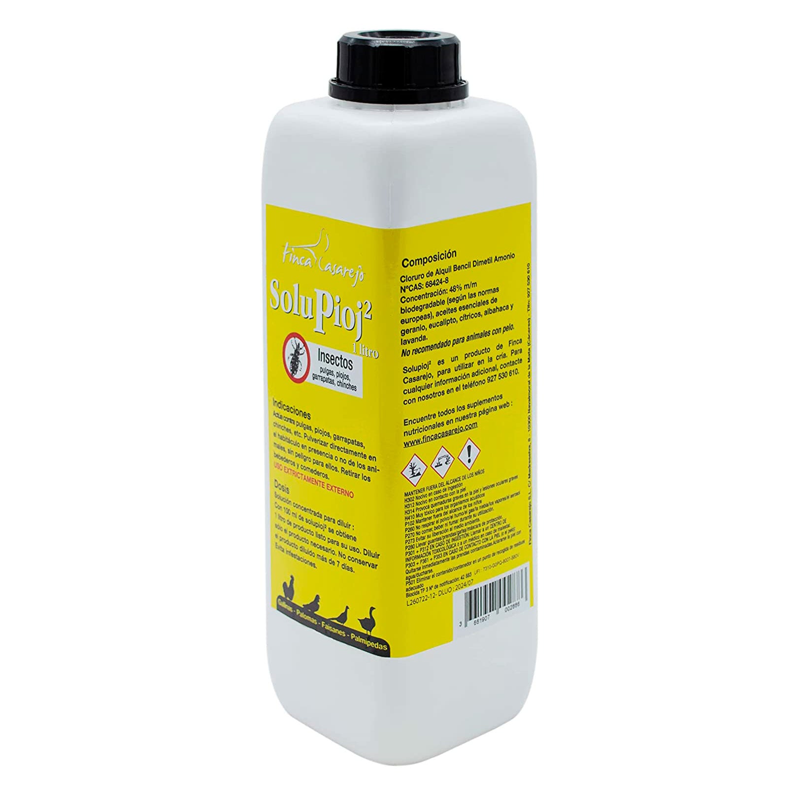 Solupioj (1 Litro) - Solución Biodegradable Para Eliminar Parásitos Externos Como Piojo, Ácaros, Garrapatas..._2