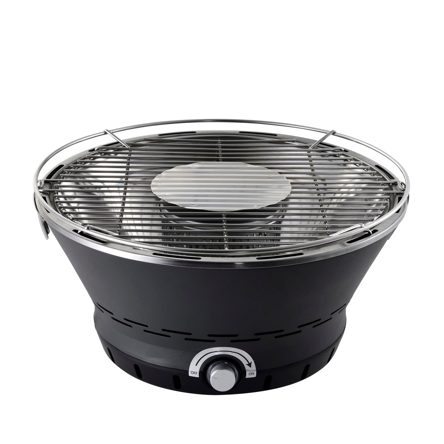 Barbacoa De Mesa De Carbón Con Ventilador Eléctrico Con Parrilla De Acero Inoxidable Bergner_0