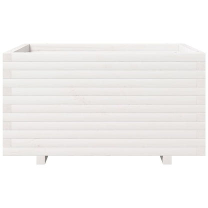 Jardinera Madera Maciza De Pino Blanco 90x60x49,5 Cm_4