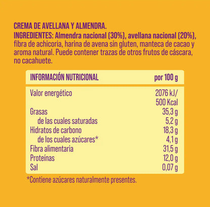Pack crema de avellana y almendra nacional 6 uds The Nut Club 1200g_1