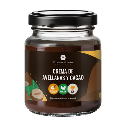 Creme de avelã e cacau sem adição de açúcar ECO Planeta Huerto 230 gr