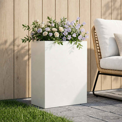 Macetero De Jardín Blanco 40 X 20 X 50 Cm_1