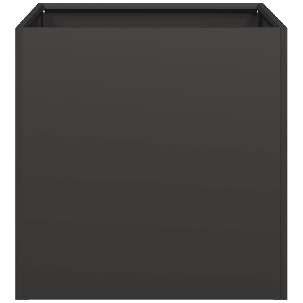 Jardinera De Acero Laminado En Frío Negro 40x40x40 Cm_3