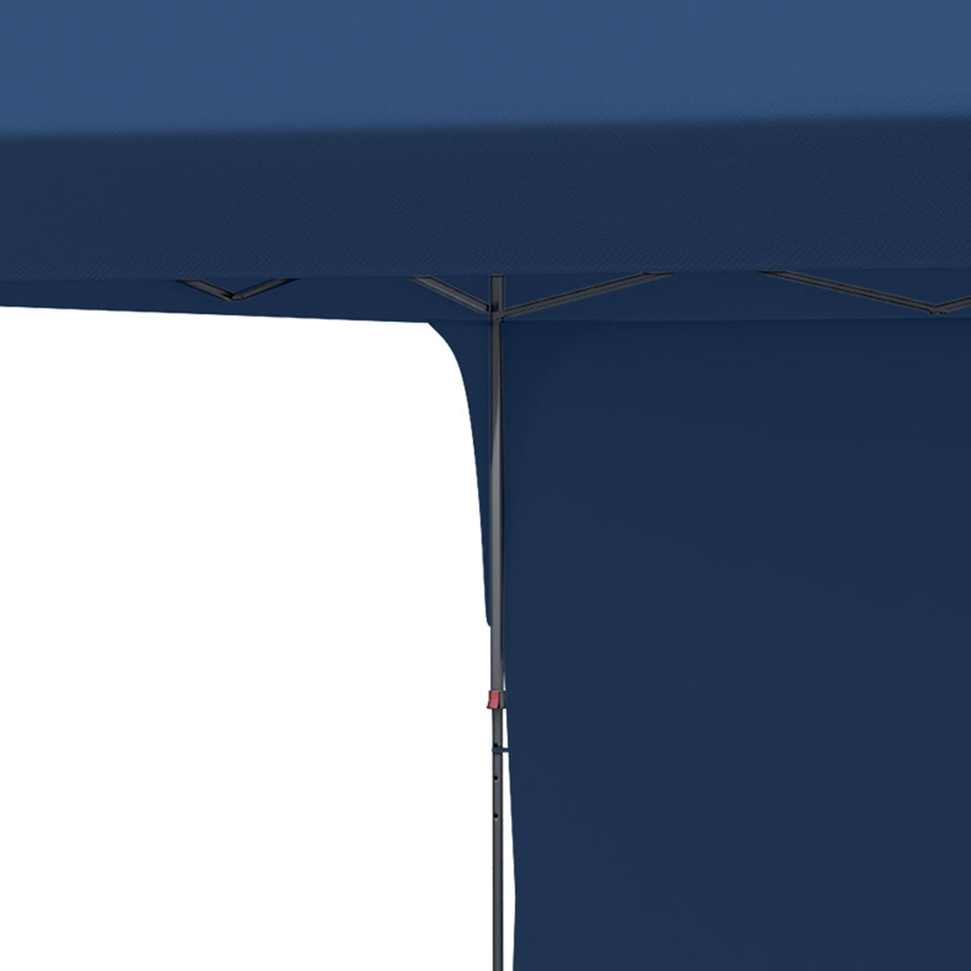 Outsunny Cenador Plegable 3x3m Altura Ajustable Con 1 Pared 4 Sacos Arena Azul_3