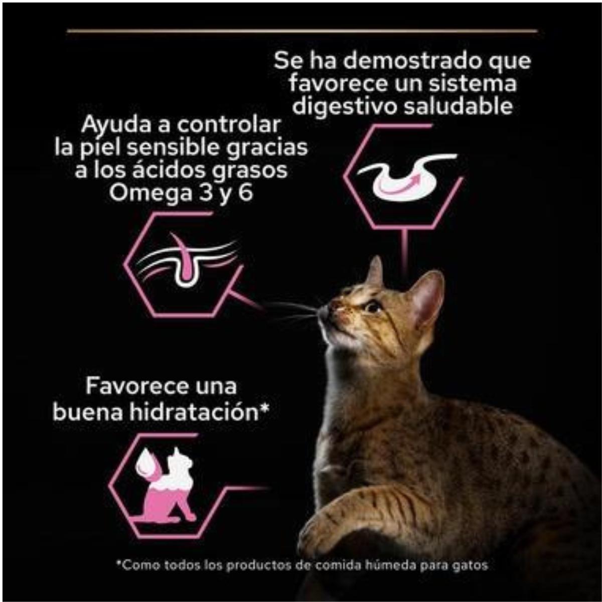 PURINA PRO PLAN Gato Adulto Digestão Delicada com Peru e Peixe em Molho Saqueta 10x85g
