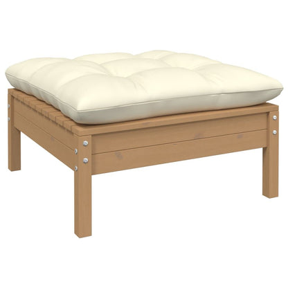 Vidaxl Muebles De Jardín 9 Pzas Y Cojines Madera De Pino Marrón Miel_4