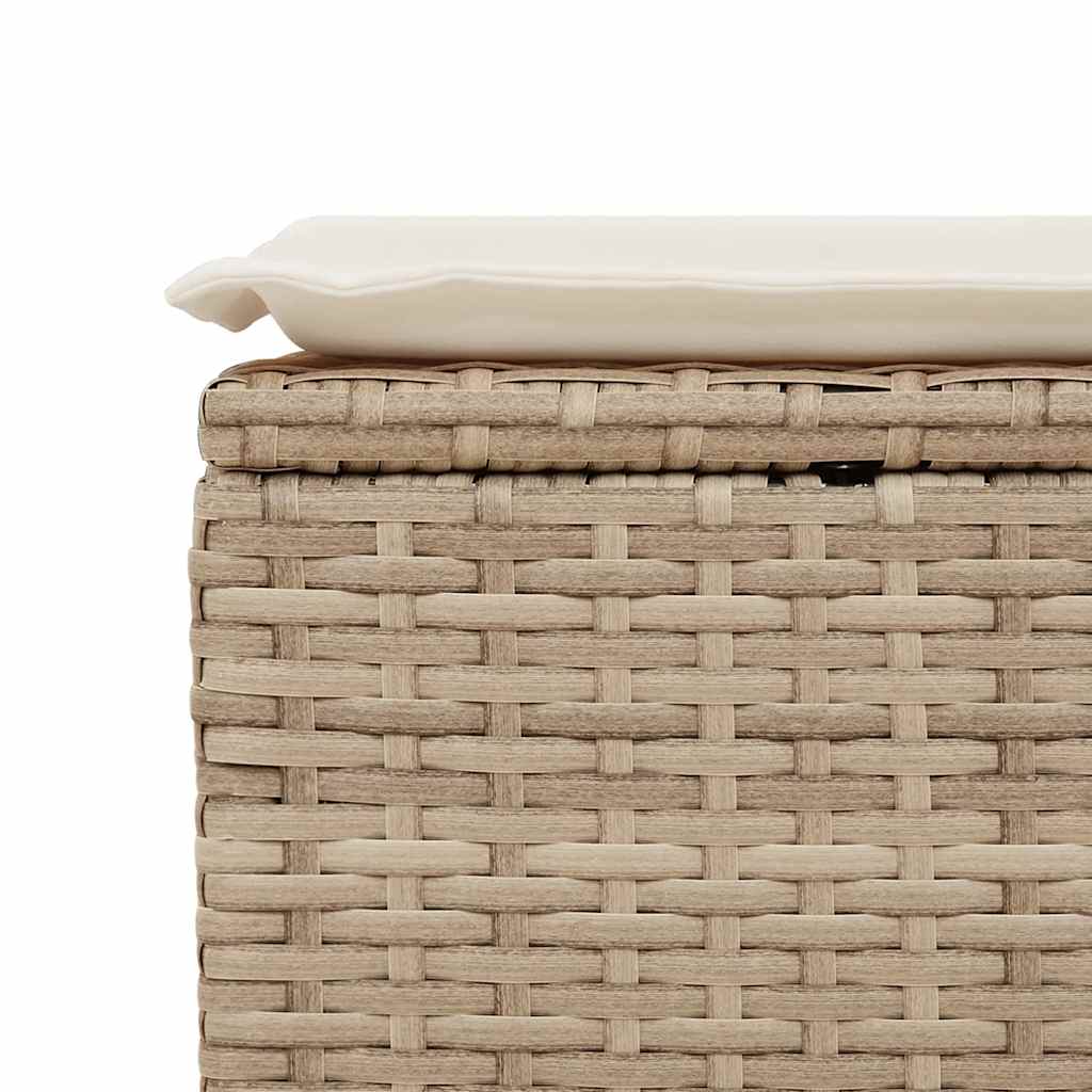Set Sofás De Jardín 7 Piezas Y Cojines Ratán Sintético Beige / Vetonek_3