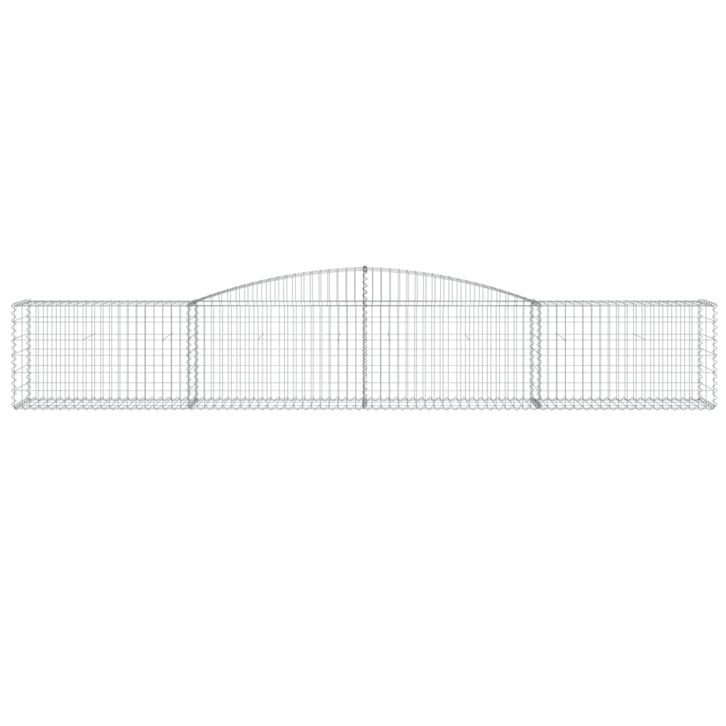 Cestas De Gaviones 6 Uds Forma De Arco Hierro 400x50x60/80 Cm_3