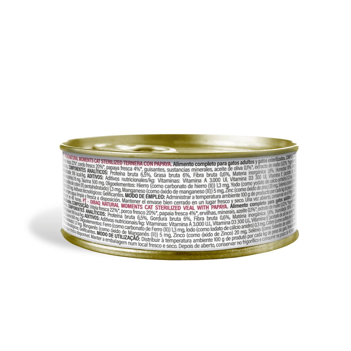 Dibaq Natural Moments 5 Star Esterilizado Ternera Con Papaya, 12 Latas X 70gr_5