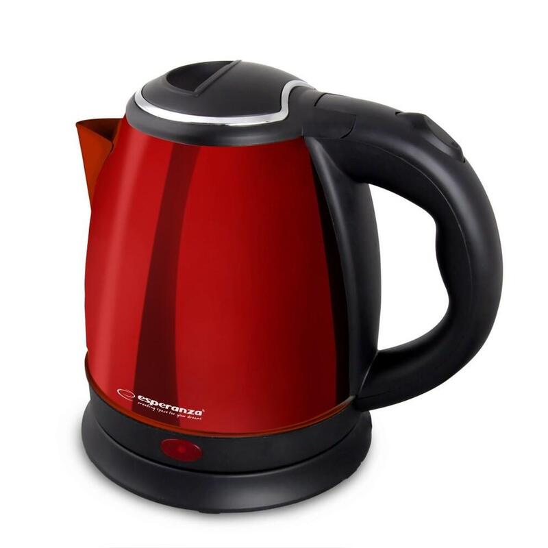 Tetera Eléctrica Esperanza Ekk128r Parana 1 L Negro, Rojo 1350 W_0