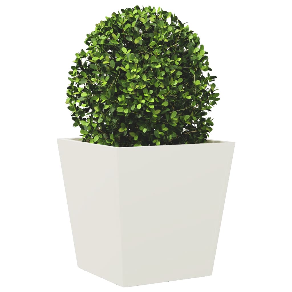 Jardineras 2 Unidades Acero Blanco 40x40x40 Cm_3