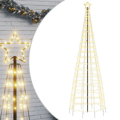 Vidaxl Árbol De Navidad Led Con Estacas 570 Leds Blanco Cálido 300 Cm_0
