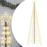 Vidaxl Árvore de Natal Led com Estacas 570 Leds Branco Quente 300 Cm