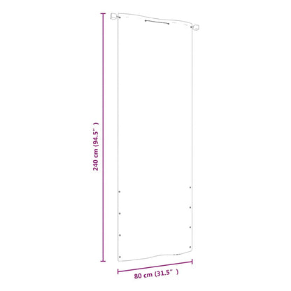 Vidaxl Toldo Para Balcón De Tela Oxford Rojo 80x240 Cm_4