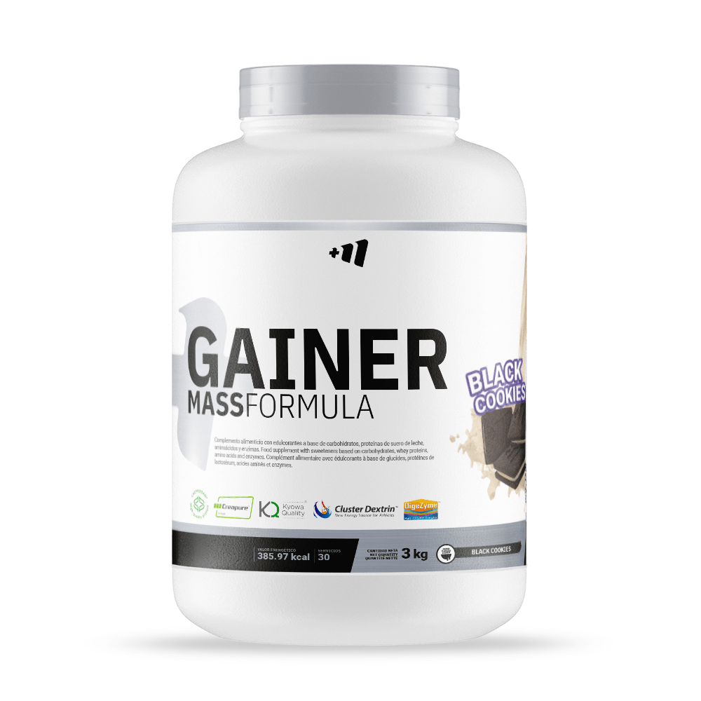 Gainer Mass Formula - 3 Kg - Black Cookies - Aumenta La Masa Muscular - Masmusculo_0