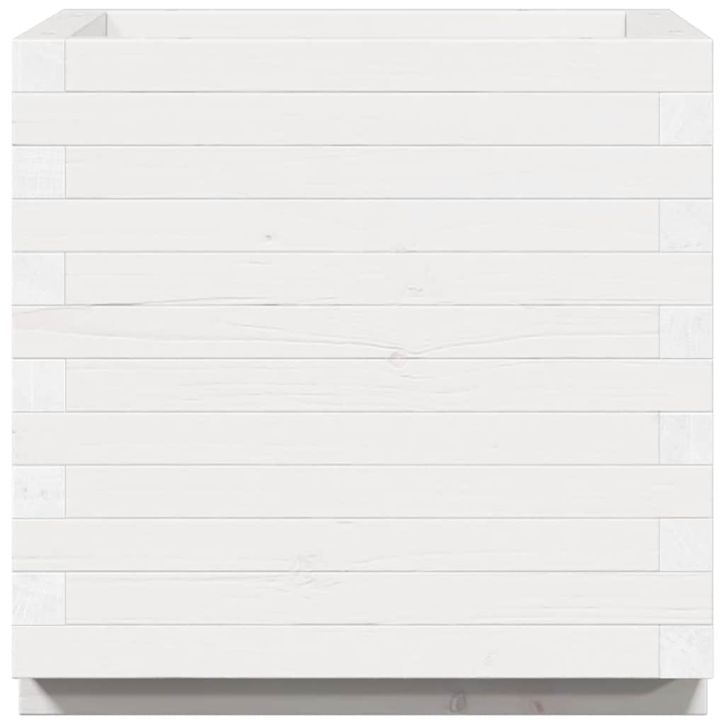 Jardinera Madera Maciza De Pino Blanco 50x50x49,5 Cm_5