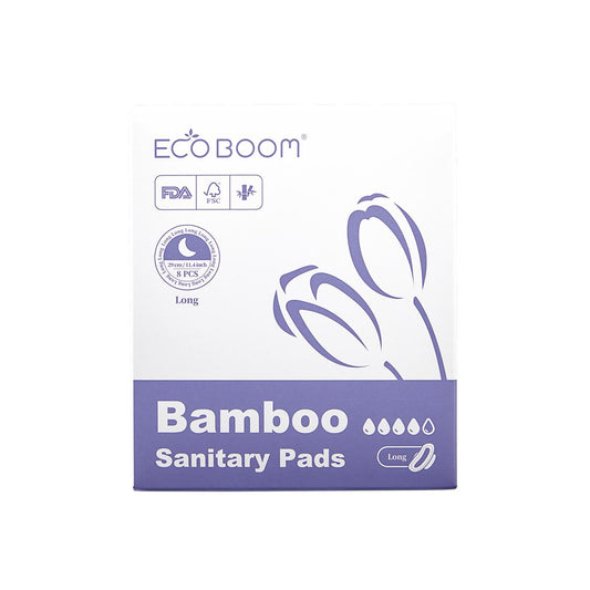 Almofadas de fibra de bambu biodegradáveis ​​Super Ecoboom, 8 unidades