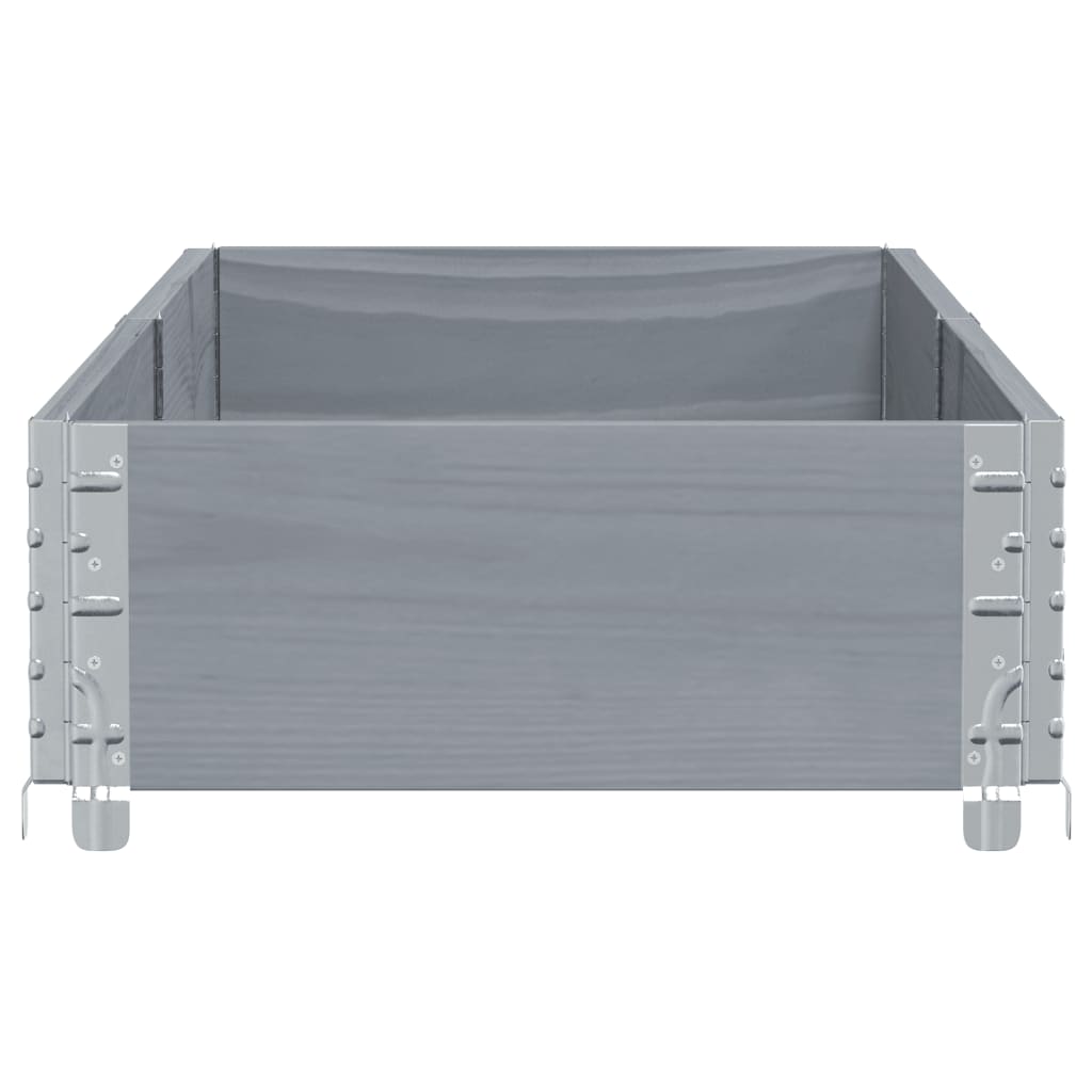 Jardinera De Madera Maciza De Pino Gris 150x50 Cm_3