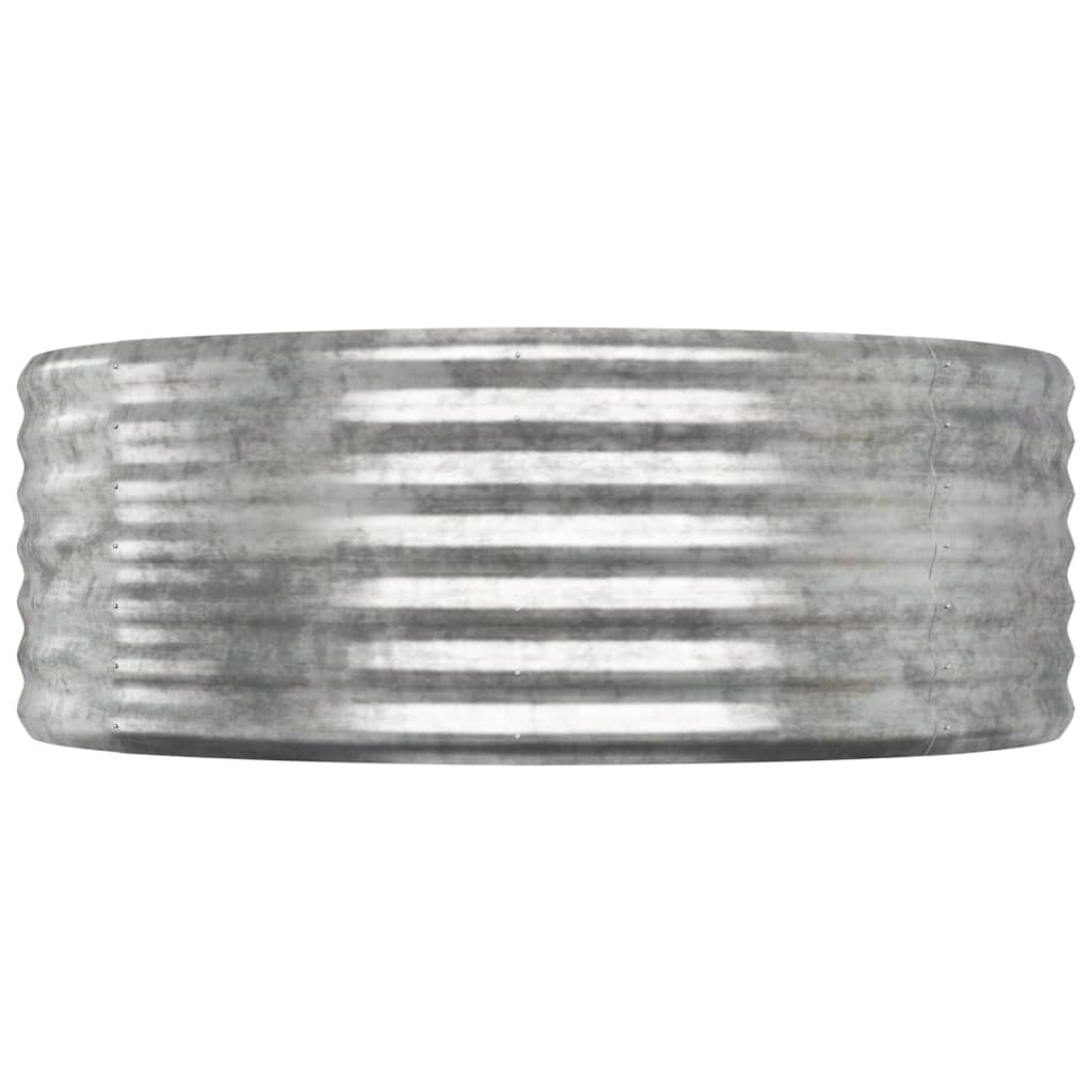 Jardinera Arriate Acero Galvanizado Plata 175x100x36 Cm_3