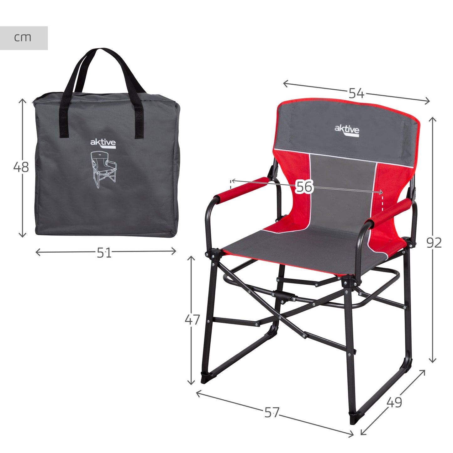 Pack 2 Sillas Plegables Camping Antivuelco C/plegado Compacto Gris Aktive_3