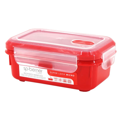 Set De 8 Herméticos Super Lock Micro 2x 0,68-1-1,1-1,9 L, Aptos Para Cocinar Al Vapor En El Microondas, Ideal Transporte Y Almacenamiento De Alimento_4