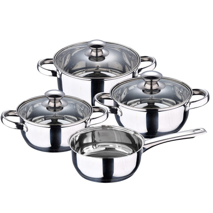 Batería De Cocina 7 Piezas San Ignacio Faro Fabricada En Acero Inoxidable Apta Para Todo Tipo De Fuegos