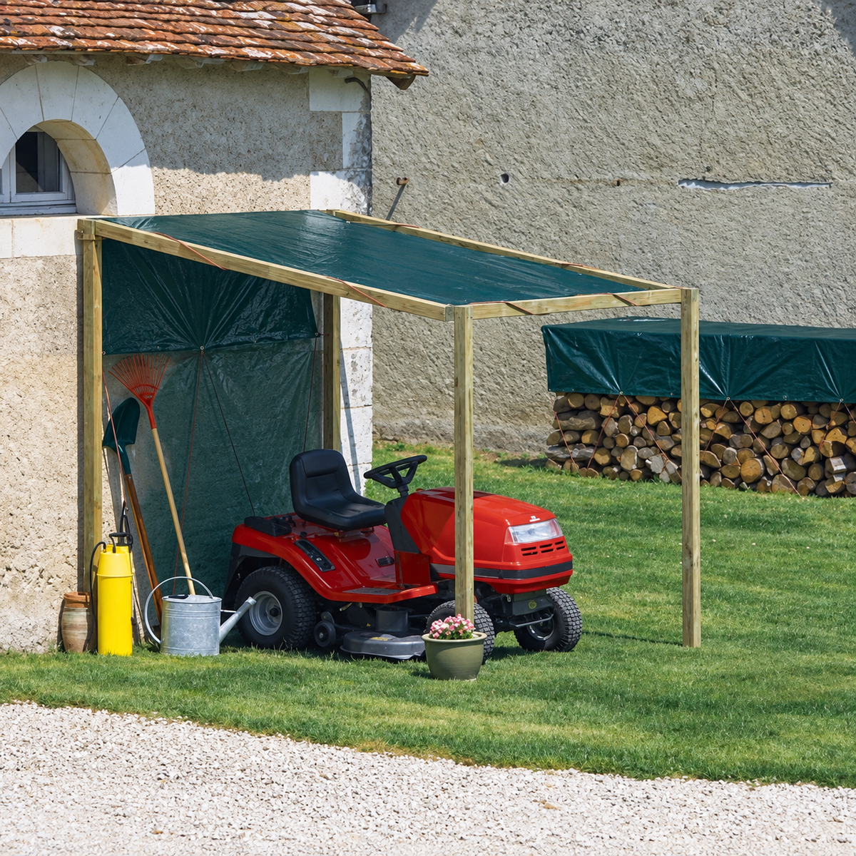 Toldo Para Leña Reforzado 3x2 M Verde Nortene_2