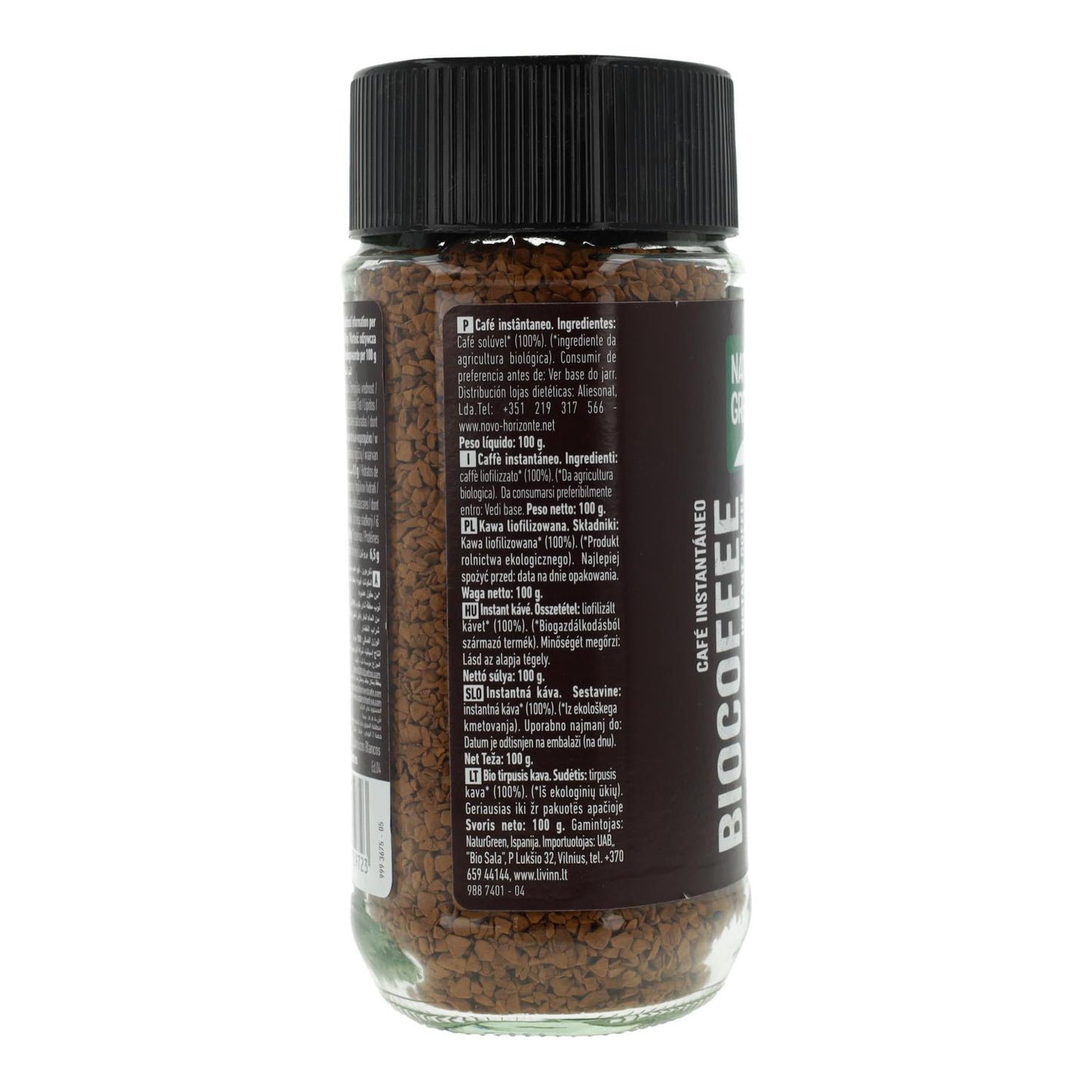 Café Instantâneo Biológico Biocofee Naturgreen 100 g
