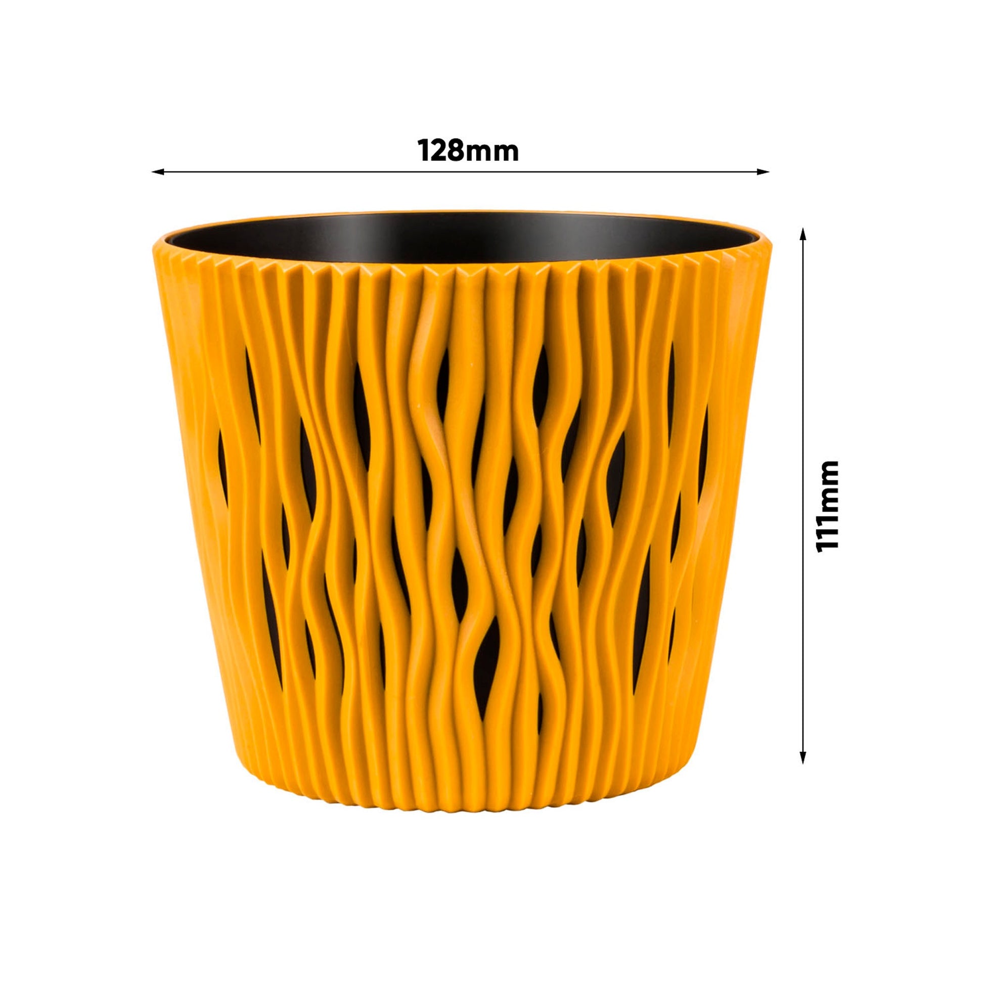 Maceta Redonda De Plastico Sandy Round En Color Gris 12 (largo) X 12 (ancho) X 11,1 (alto) Cm