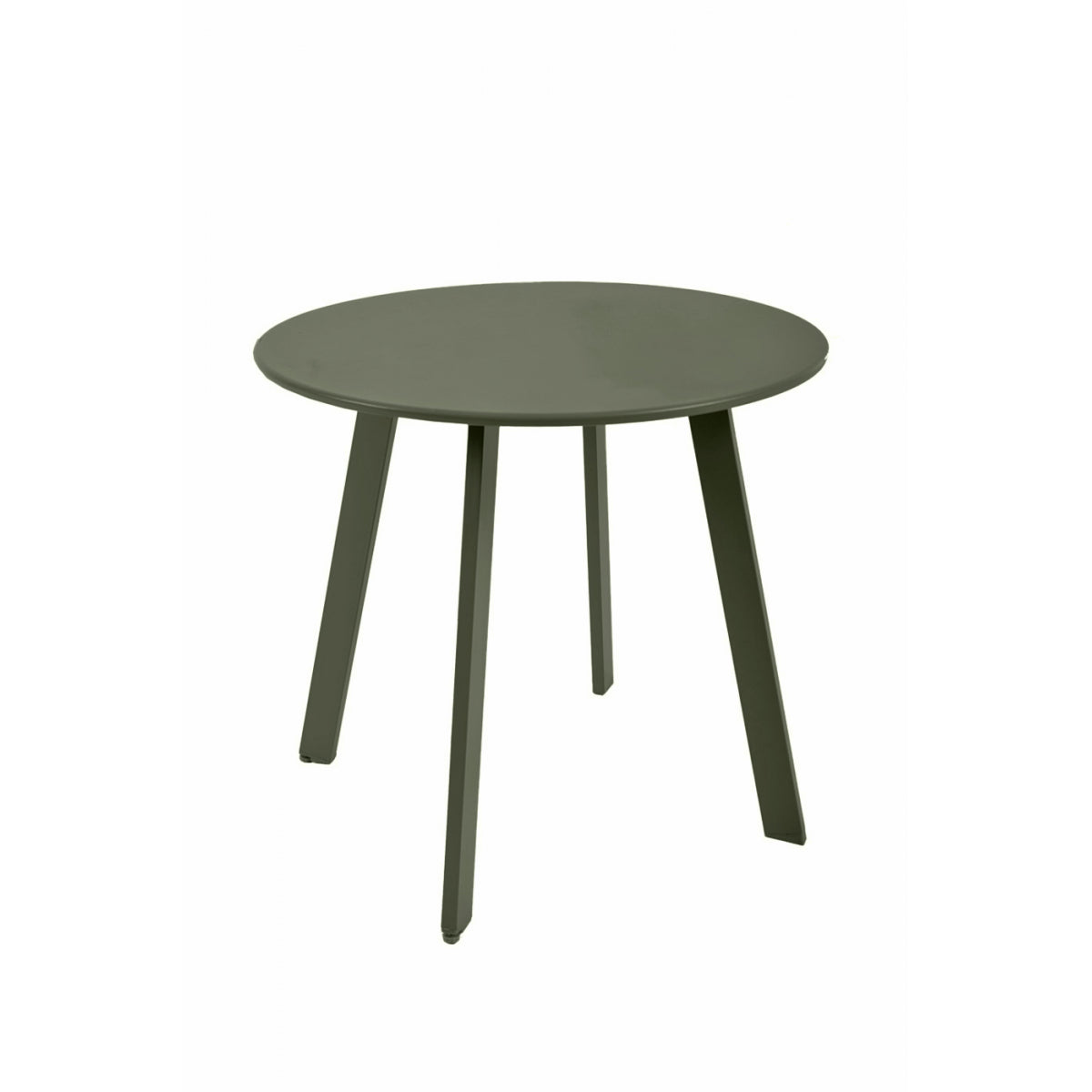 Mesa Auxiliar, Mesa De Jardín Redonda Caqui Acero Epoxi 49x45cm- Muebles De Jardín_0