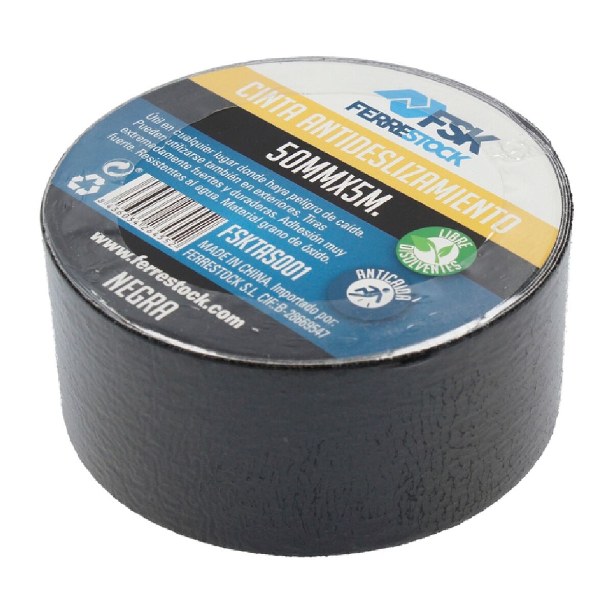 Cinta Adhesiva Ferrestock 5 M X 50 Mm Negro Antideslizante / Vetonek_1