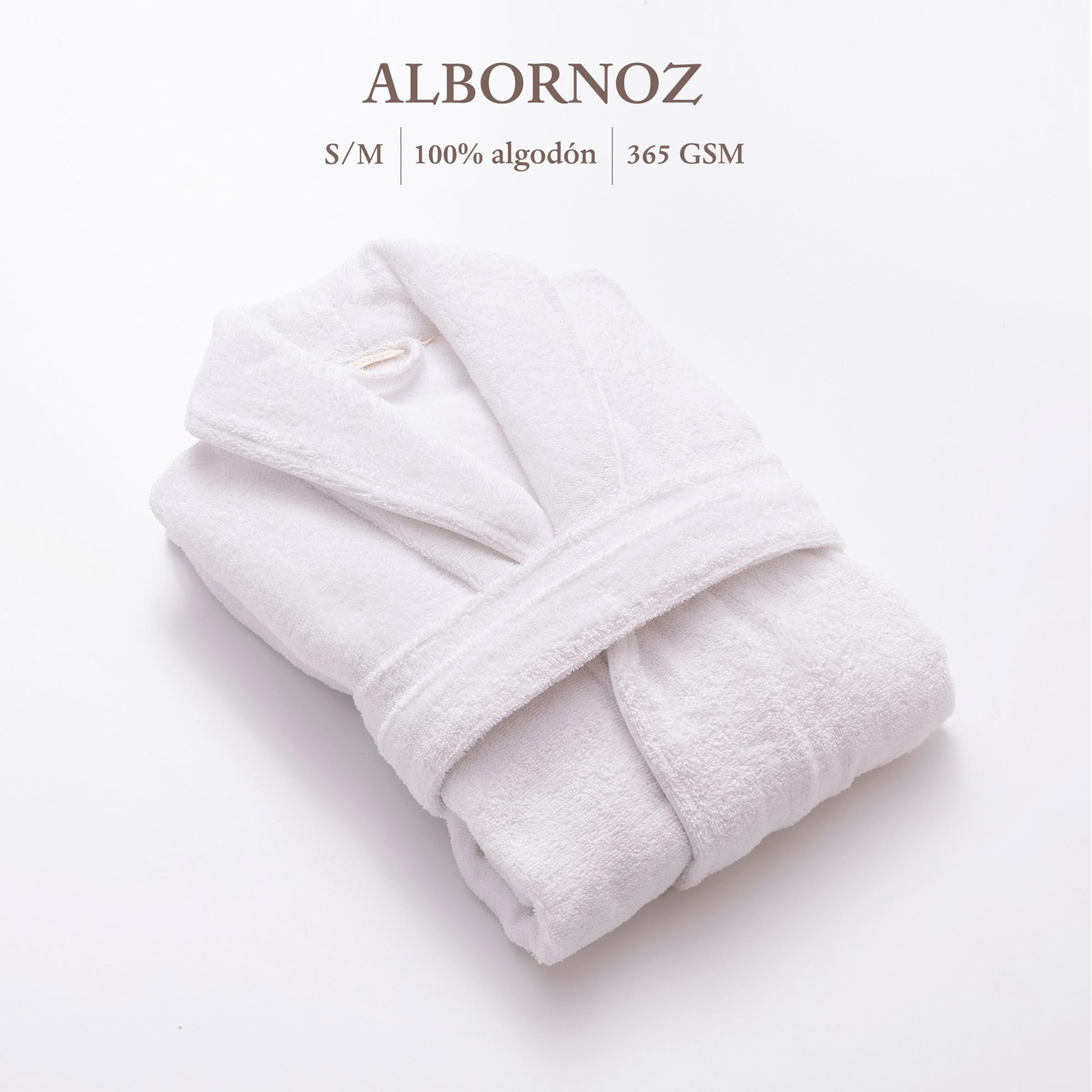 Albornoz S/m 100% Algodón 360gsm Blanco Scalpers Home