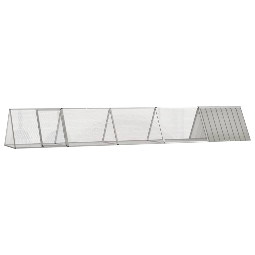 Jaula Para Conejos Acero Galvanizado Gris 504,5x80,5x71 Cm_1
